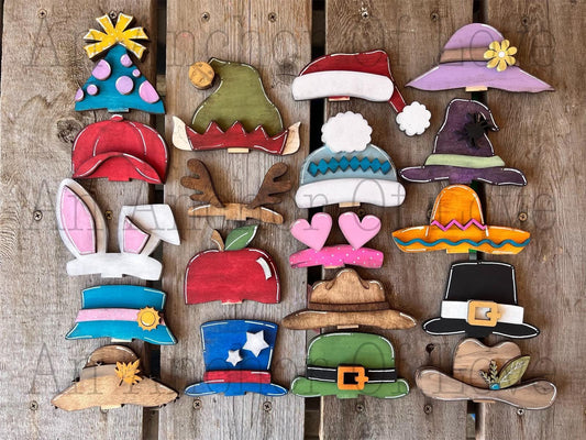 Interchangeable Hats ONLY // Interchangeable HatsONLY for Standing Interchangeable Animals  //Shelf Sitter// Viral Shelf Sitter Hat Add on