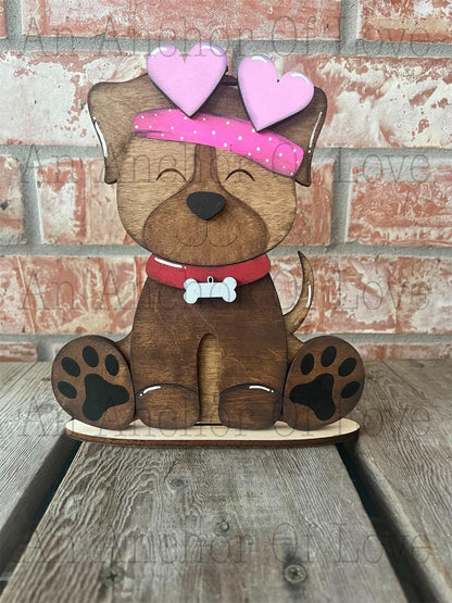 Puppy with Interchangeable Hats // Puppy Decoration //Puppy Shelf Sitter// Viral Shelf Sitter with hats