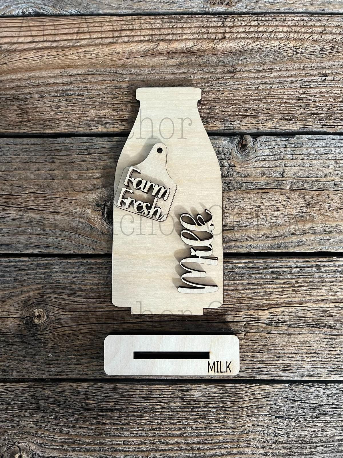 Standing milk DIY Paint Kit | Tiered Tray Laser Cut Wood Blanks | Holiday DIY Kits