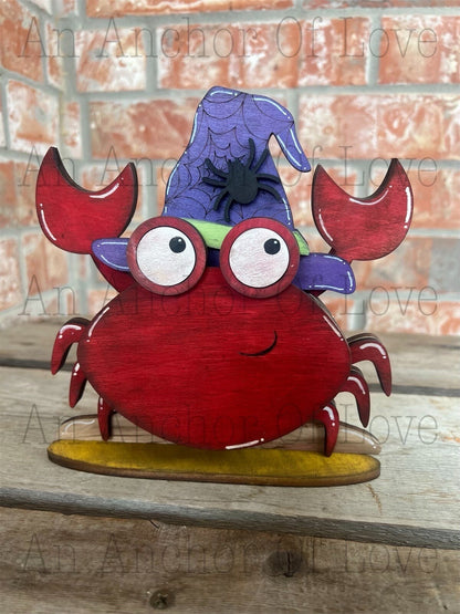 Interchangeable crab with Hats //  crab Decoration // Shelf Sitter// Viral Shelf Sitter with hats