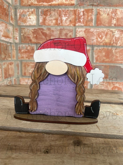 Girl gnome with Interchangeable Hats // gnome Decoration //Farm Yard Shelf Sitter// Viral Shelf Sitter with hats