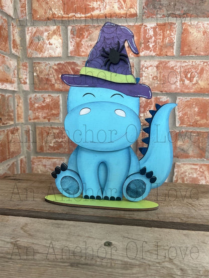 Dinosaur with Interchangeable Hats // dino Decoration //Farm Yard Shelf Sitter// Viral Shelf Sitter with hats