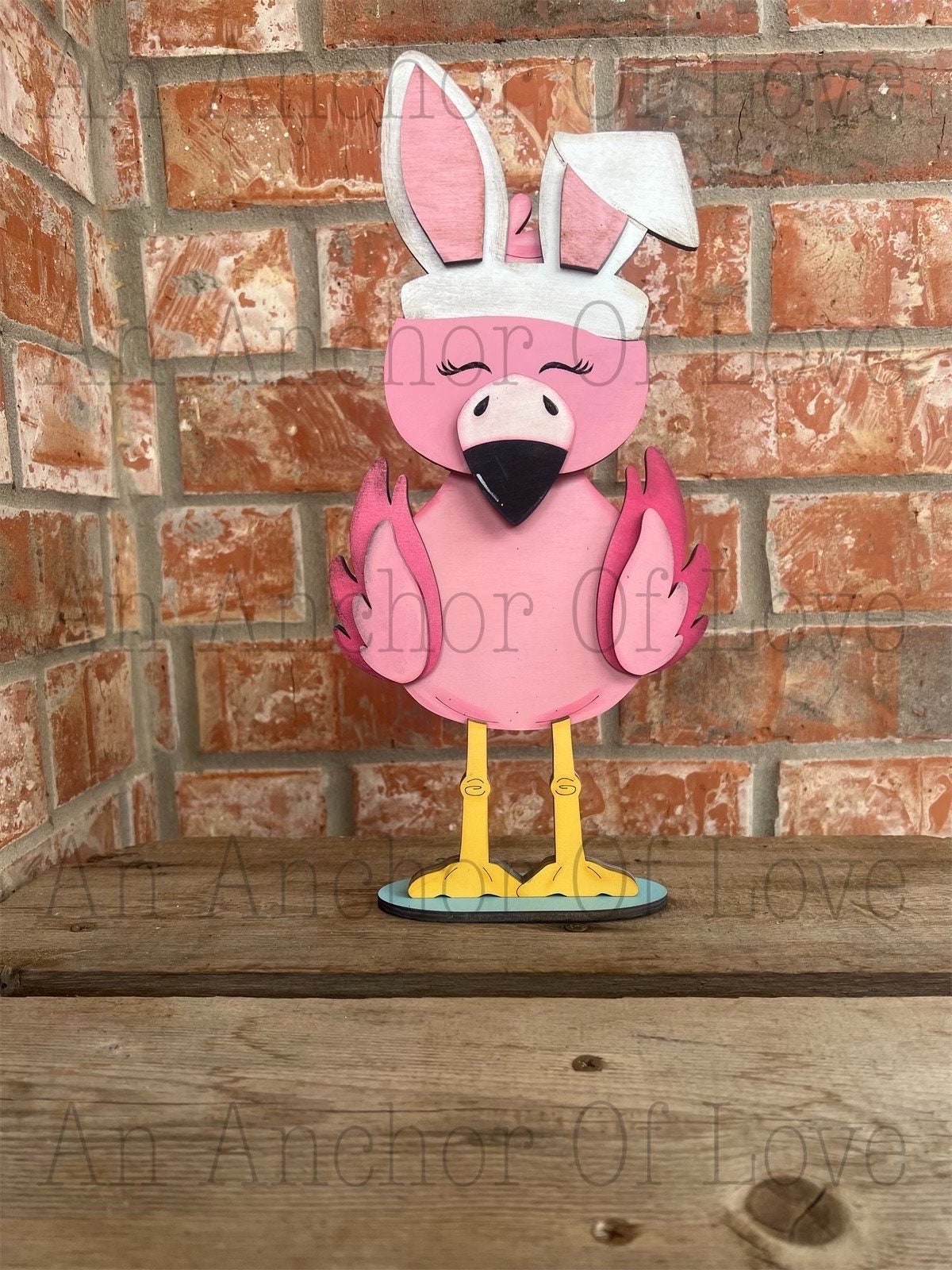 Tropical flamingo with Interchangeable Hats // flamingo Decoration // Shelf Sitter// Viral Shelf Sitter with hats