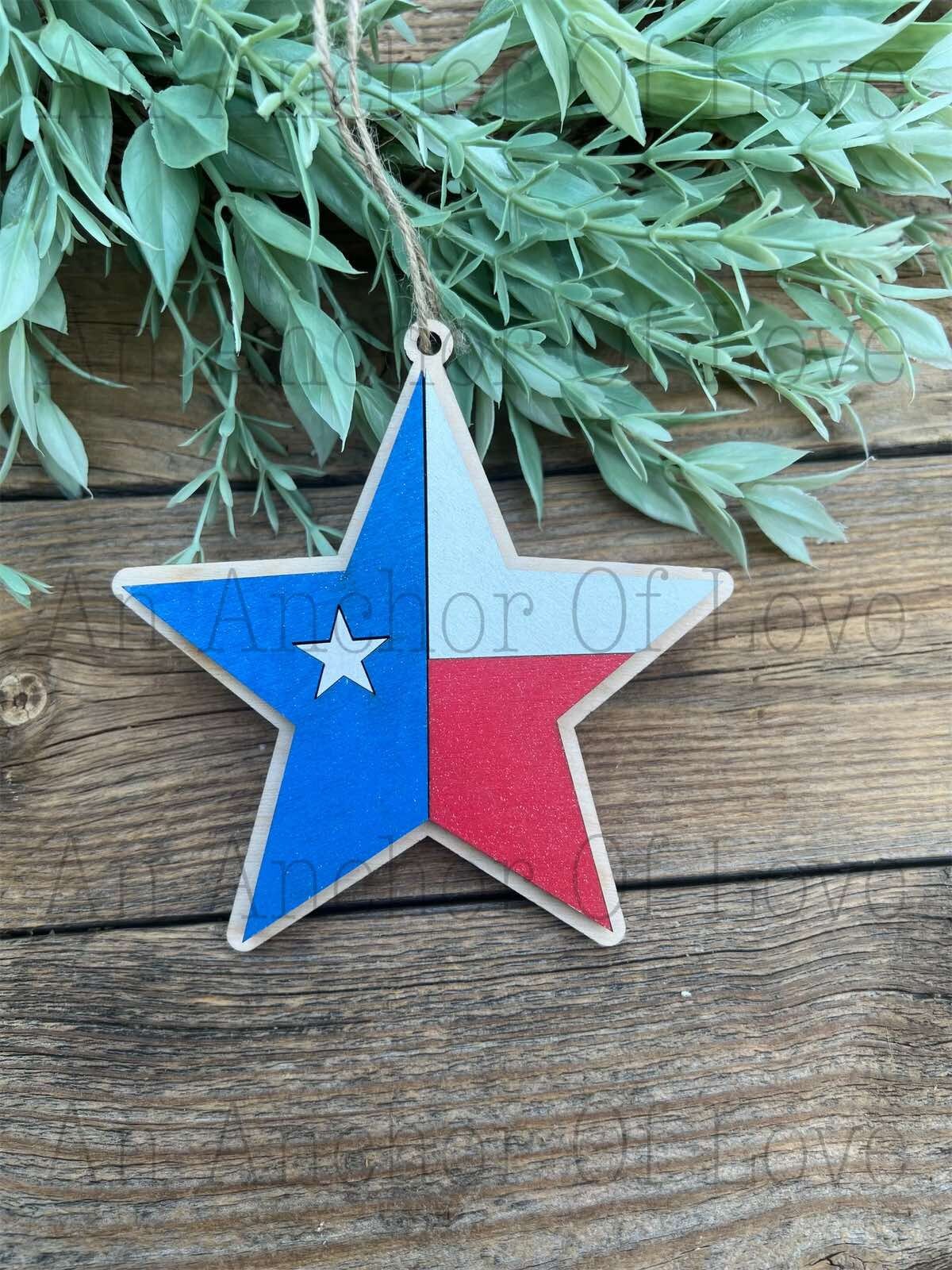 Texas Star Ornament,, gift for Texan, Merry Christmas Y'all ornament