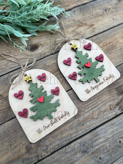 Custom personalized family Christmas tree ornament, Family ornaments, custom ornaments, custom Christmas ornaments, -2024 Ornament