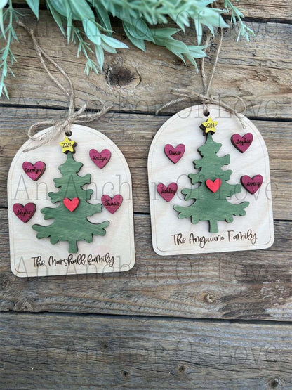 Custom personalized family Christmas tree ornament, Family ornaments, custom ornaments, custom Christmas ornaments, -2024 Ornament