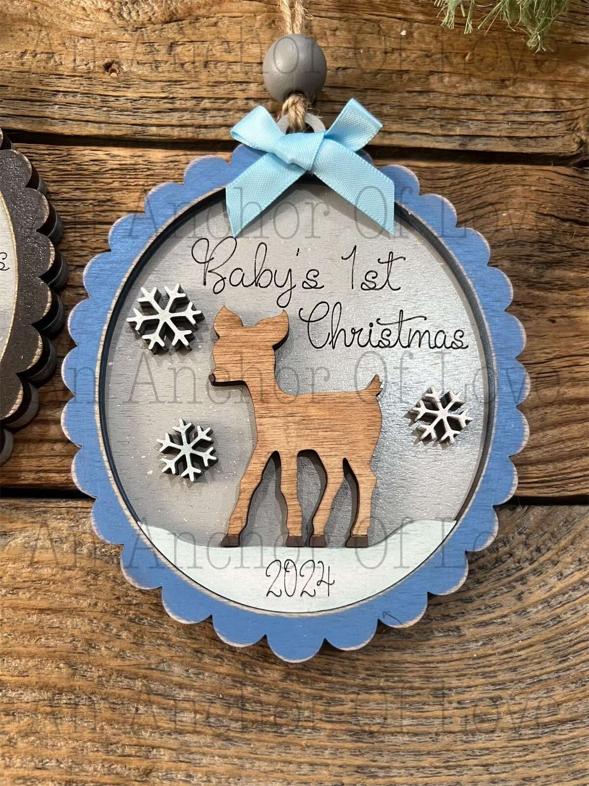 Baby's First Christmas Ornament- baby's first Christmas ornament-Personalized First Christmas Ornament, Personalized Ornament for Kids