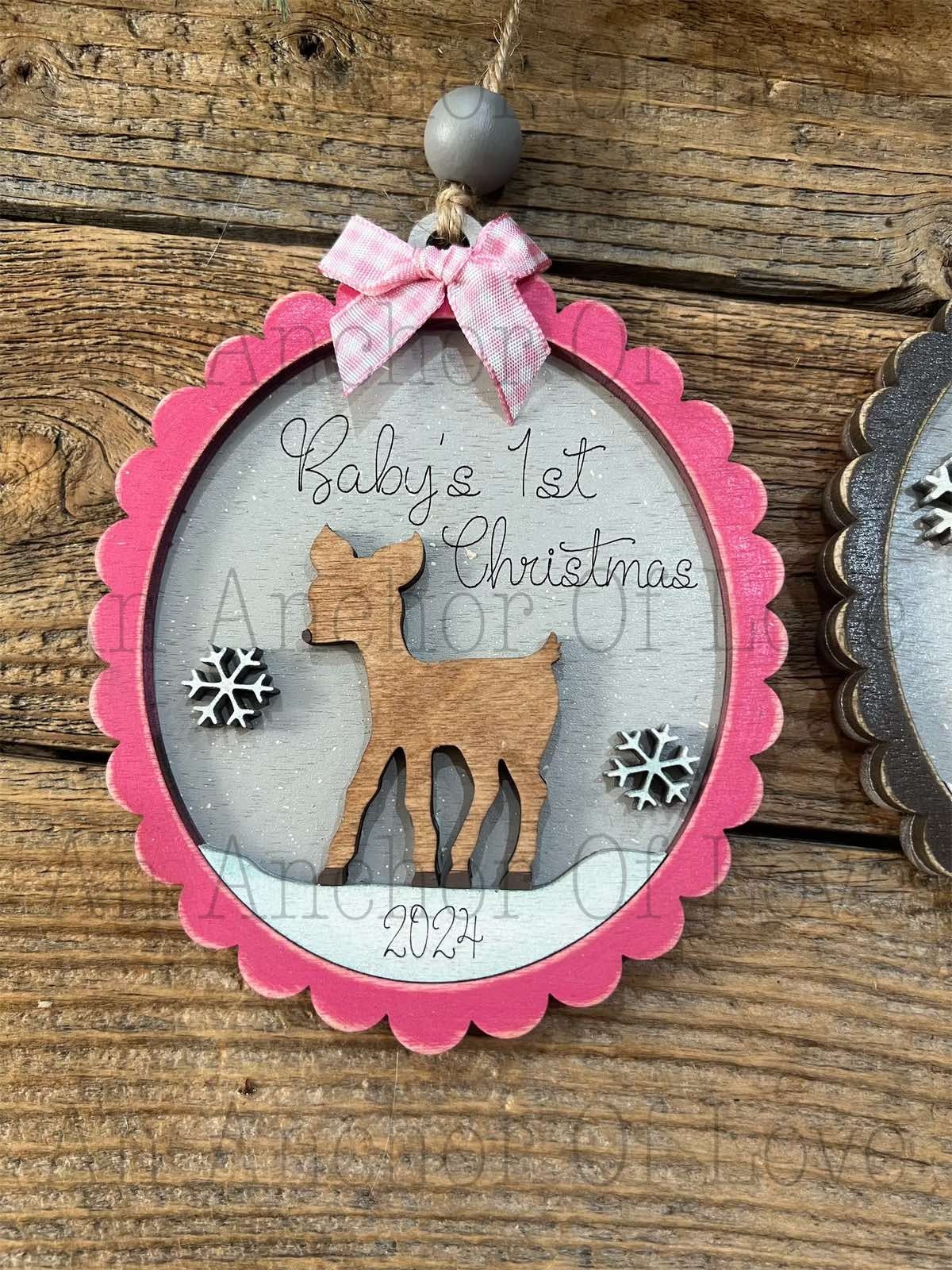 Baby's First Christmas Ornament- baby's first Christmas ornament-Personalized First Christmas Ornament, Personalized Ornament for Kids