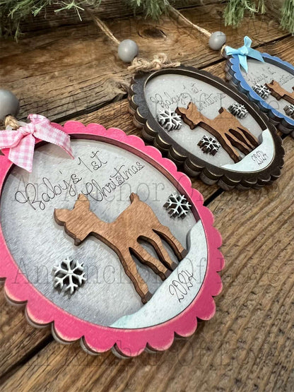 Baby's First Christmas Ornament- baby's first Christmas ornament-Personalized First Christmas Ornament, Personalized Ornament for Kids