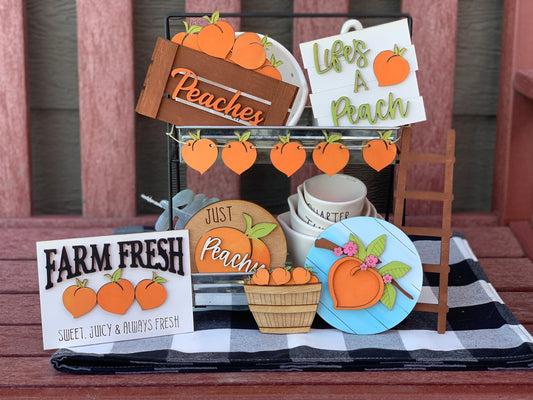 Lifes a peach tiered tray decor