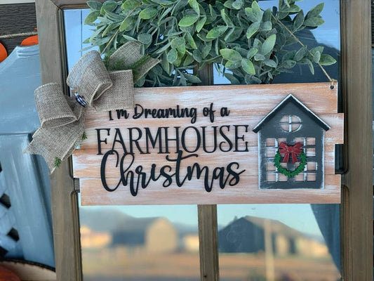 Farmhouse Christmas vintage style house sign /  Christmas bar sign / Christmas decor / Tray signs / Tray decor / 3d sign / door hanger