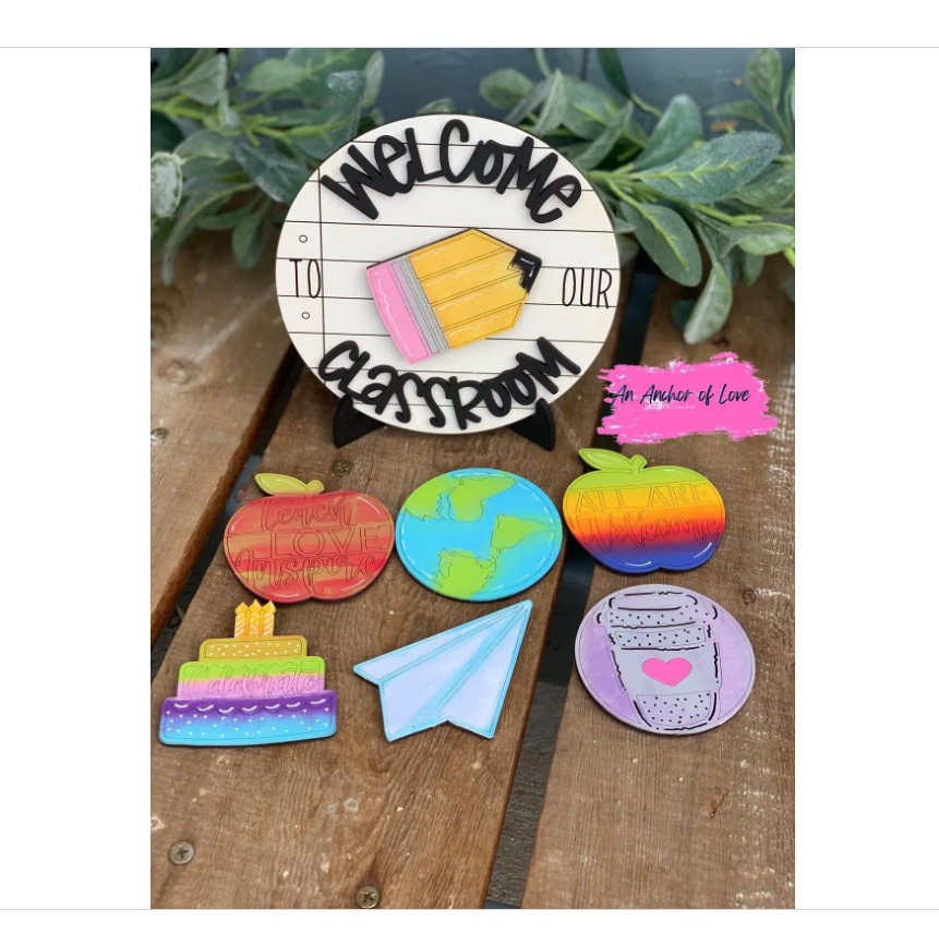 Welcome to our classroom MINI interchangeable sign- Teacher Appreciation Gift-Classroom Gift- Best Classroom Gift