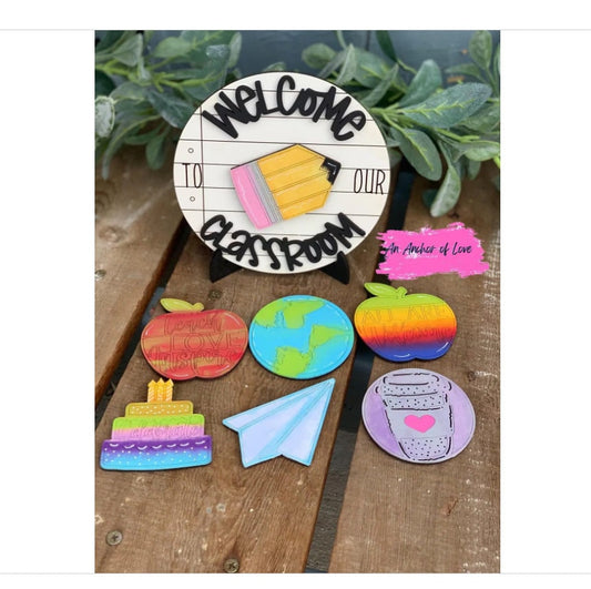 Welcome to our classroom MINI interchangeable sign- Teacher Appreciation Gift-Classroom Gift- Best Classroom Gift
