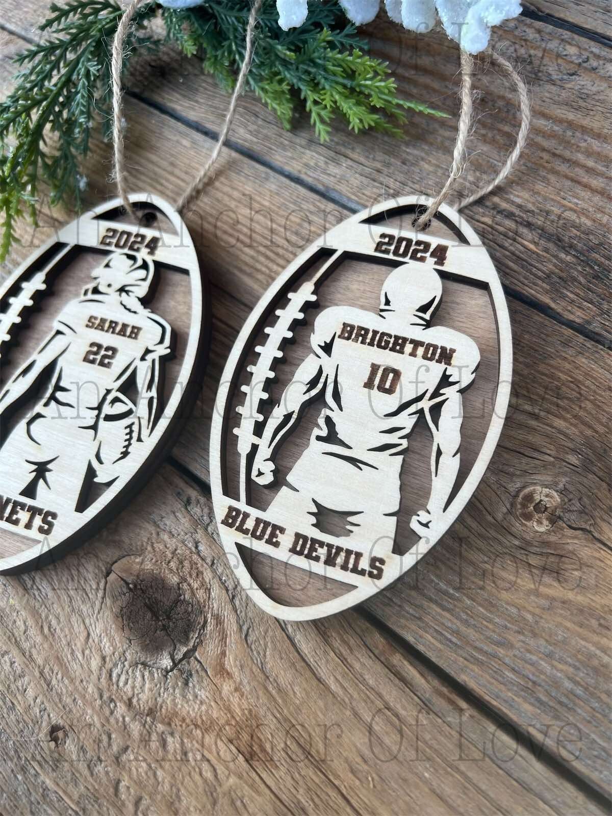 Personalized Football Christmas Ornament Gift for Football Player- Wholesale available