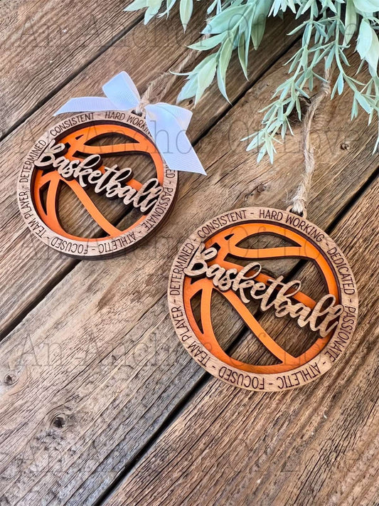 Basketball Ornament- Basketball ornament Christmas Gift- 2024 coach-team gift- wholesale available
