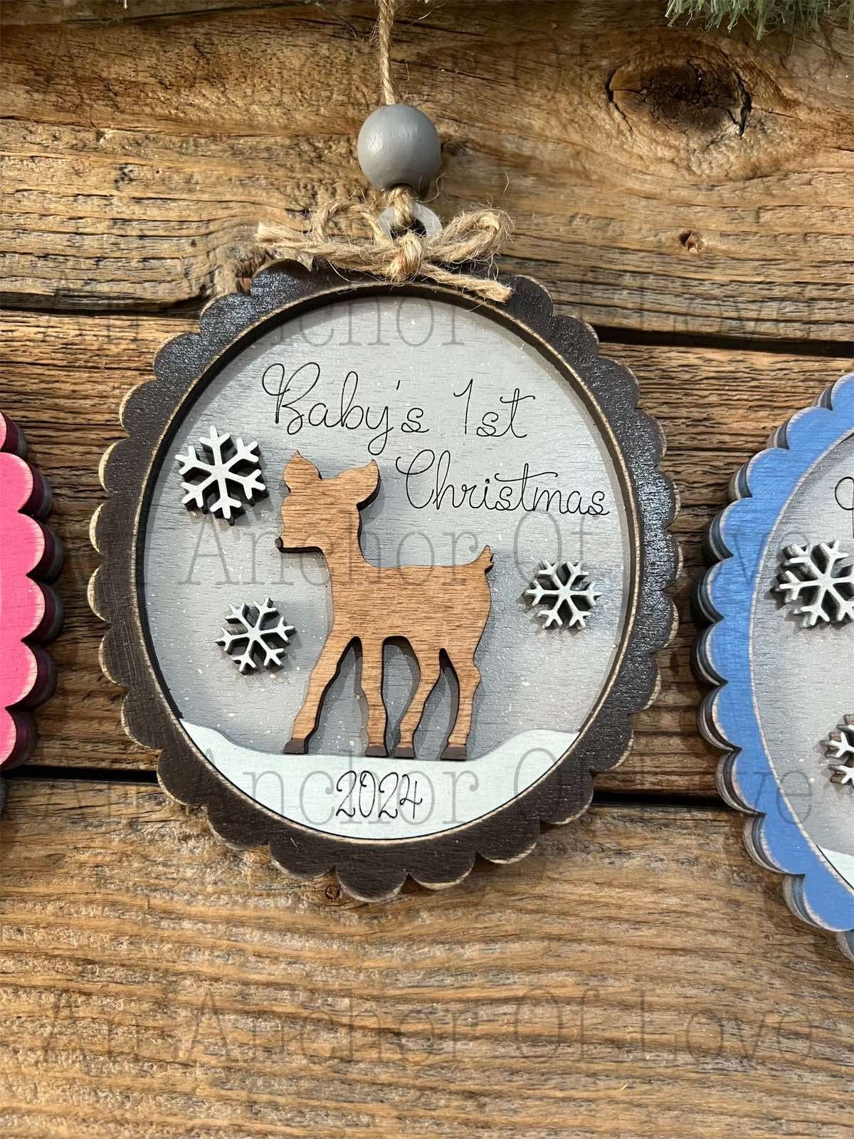 Baby's First Christmas Ornament- baby's first Christmas ornament-Personalized First Christmas Ornament, Personalized Ornament for Kids