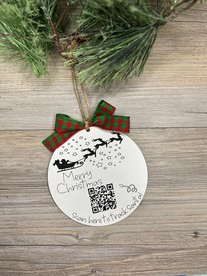 Engraved Christmas Santa Tracker Ornament - Kids Christmas Ornament -Happy Holidays 20224 - Christmas ornaments