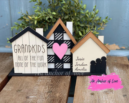 Grandparents gift-grandparents personalized gift-grandparents house-cute grandparents gift-grandkids names-grandparents day gift giving