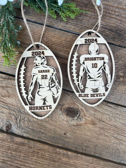 Personalized Football Christmas Ornament Gift for Football Player- Wholesale available