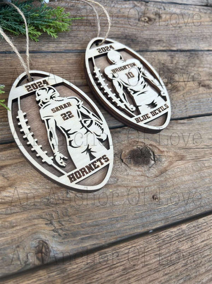 Personalized Football Christmas Ornament Gift for Football Player- Wholesale available