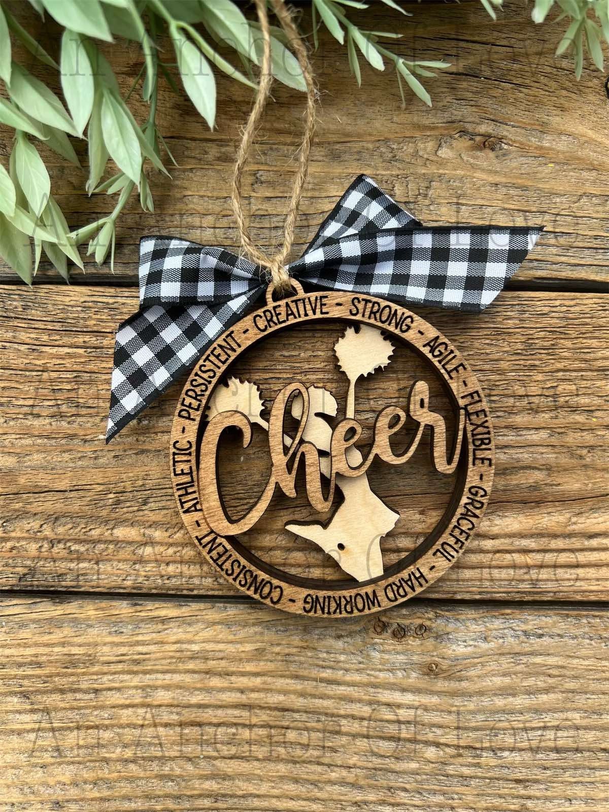 Cheerleader Ornament- cheer ornament Christmas Gift- 2024 cheerleader