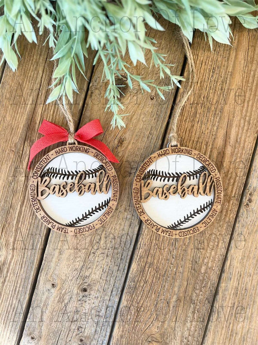 Baseball Ornament- Baseball ornament Christmas Gift- coach-team gift- wholesale available
