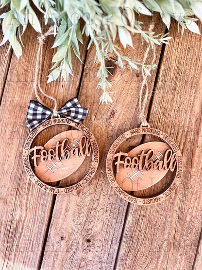 Football Ornament- Footballball ornament Christmas Gift- 2024 coach-team gift- wholesale available