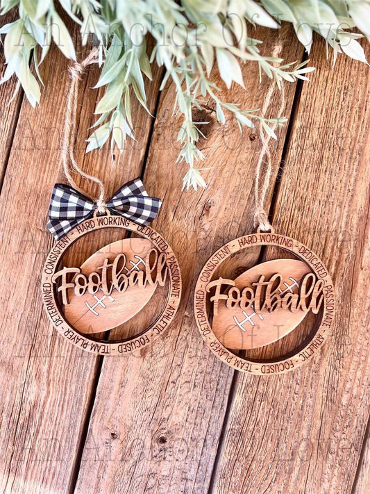 Football Ornament- Footballball ornament Christmas Gift- 2024 coach-team gift- wholesale available