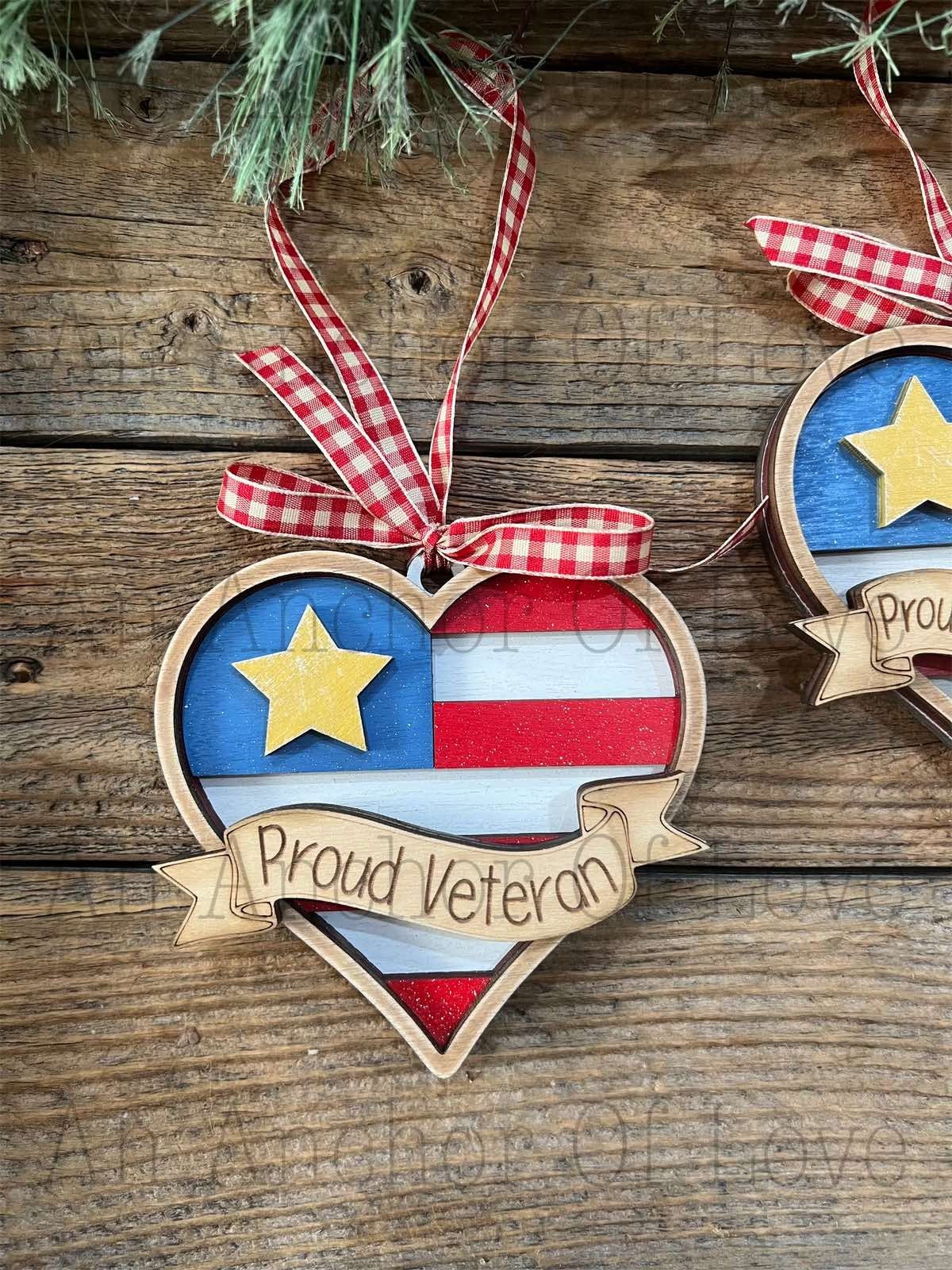 Military -Veteran Ornament- Service ornament Christmas Gift- 2024 - wholesale available