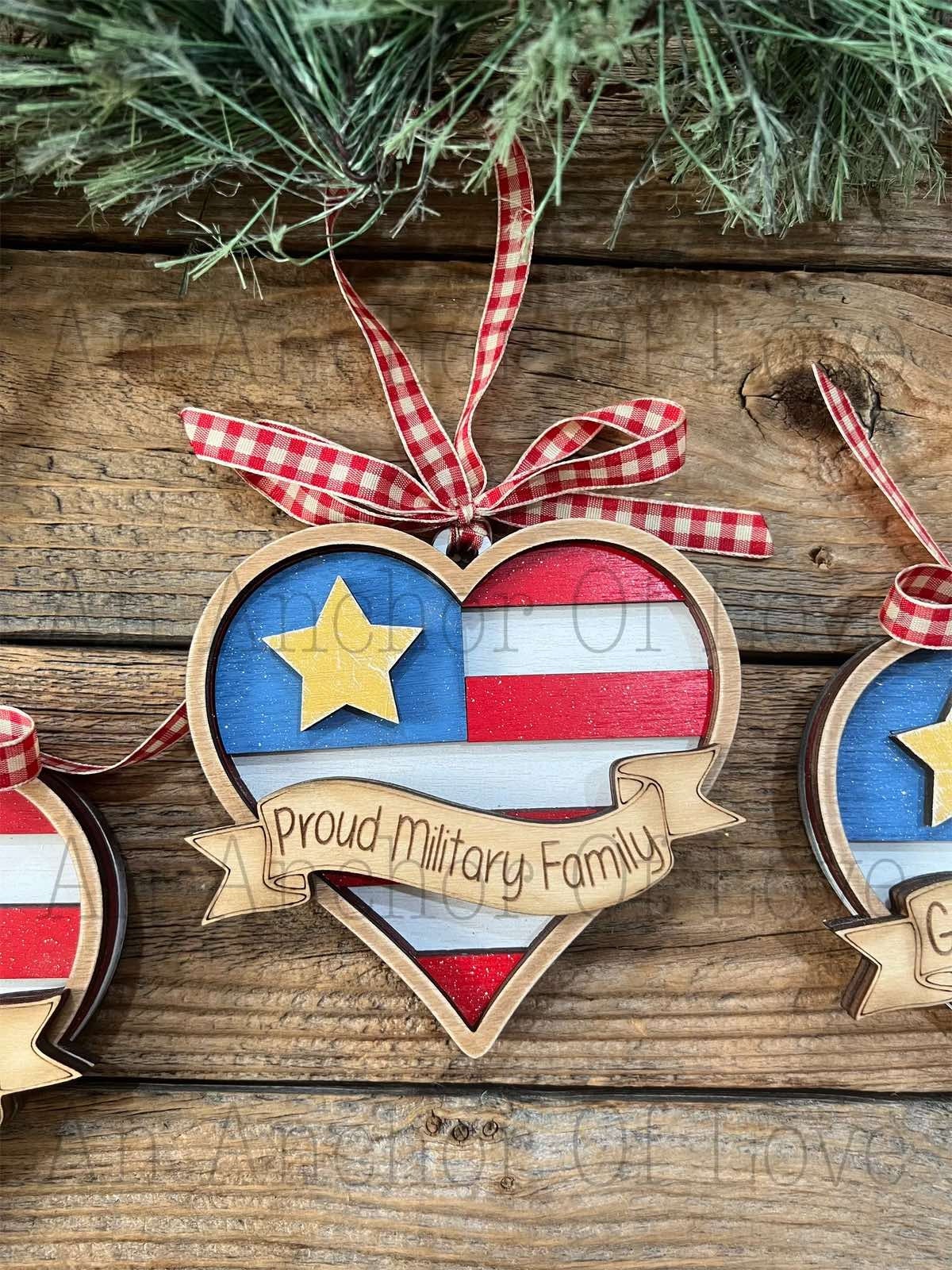 Military -Veteran Ornament- Service ornament Christmas Gift- 2024 - wholesale available