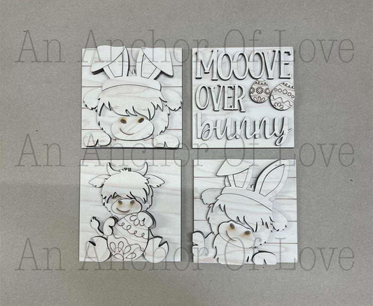Interchangeable Highland Cow interchangeable ladder blanks/ Highland Cow Blanks/ Laser cut blanks