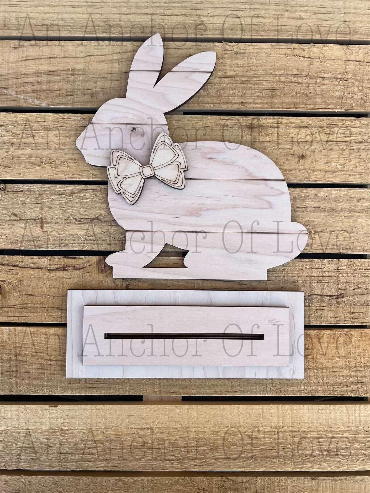 Easter Sitting bunny shelf sitter blank/ Laser cut blanks