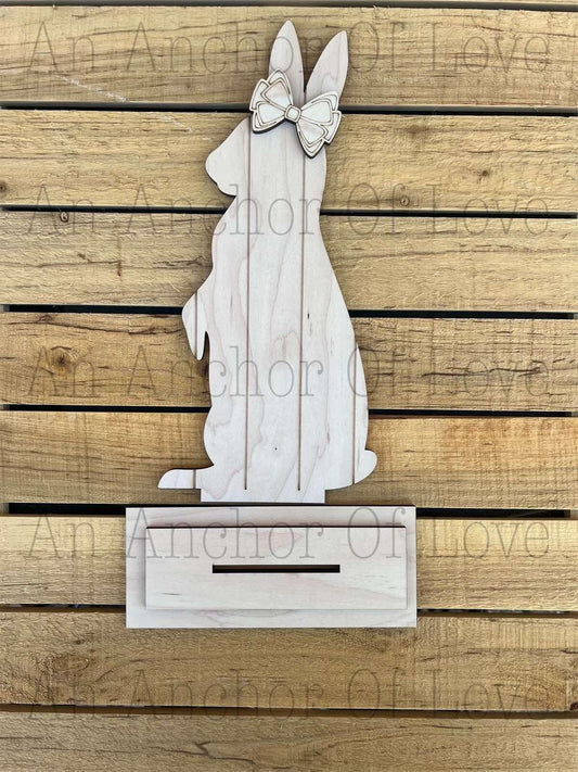 Easter Standing bunny shelf sitter blank/ Laser cut blanks