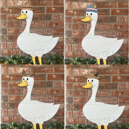Porch Goose with Interchangeable Hats // viral porch goose Decoration //porch goose Shelf Sitter// Viral Shelf Sitter with hats