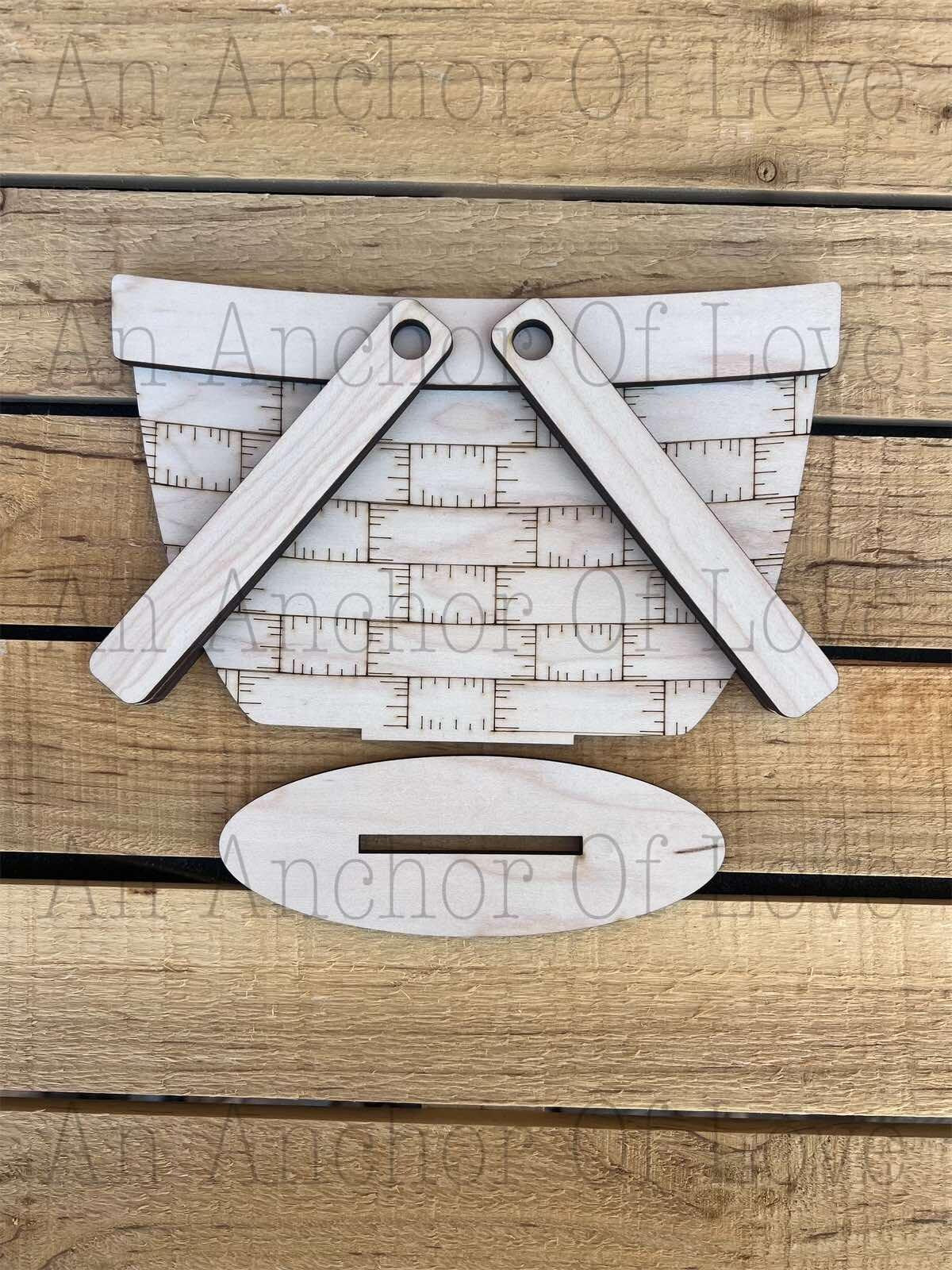 unfinished large interchangeable basket blank/ Laser cut blanks