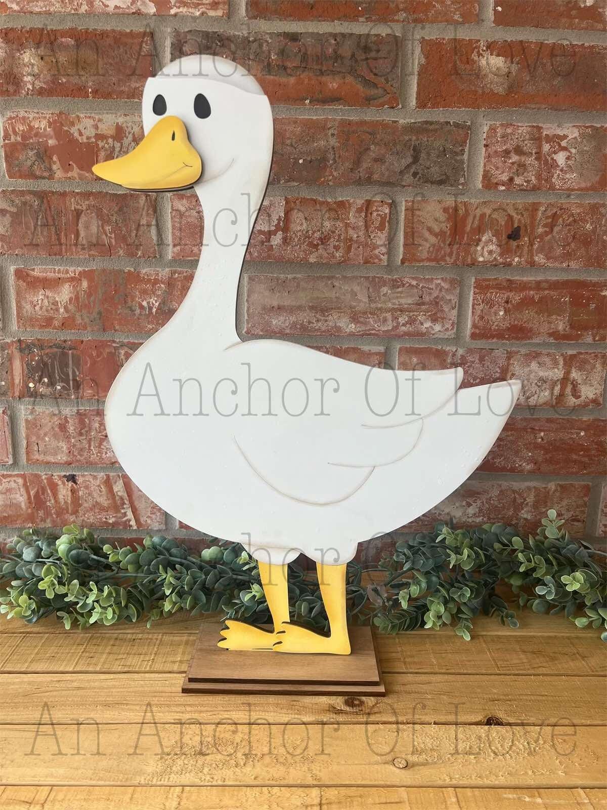 Porch Goose with Interchangeable Hats // viral porch goose Decoration //porch goose Shelf Sitter// Viral Shelf Sitter with hats