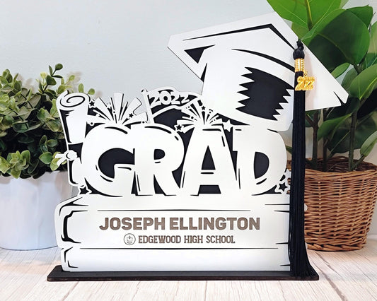 Personalized Graduation Tassel Holder | High School Graduation | College Graduation | Grad School Graduation | Grad Gift | Desk Top Decor