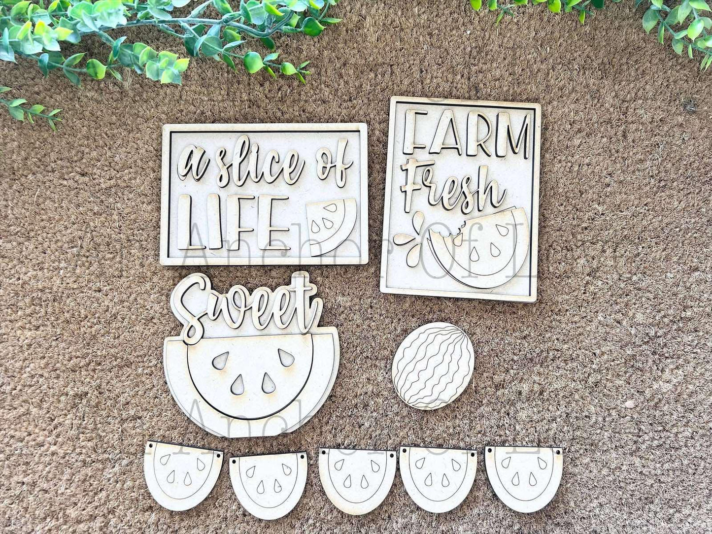 Watermelon DIY Paint Kit |  Tiered Tray Laser Cut Wood Blanks | Holiday DIY Kits