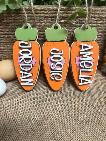 Personalized Easter Basket Tag| Easter Basket Name Tag | Carrot Easter Tag | Kids Easter Basket | Easter Basket Tag | Carrot Name Tag