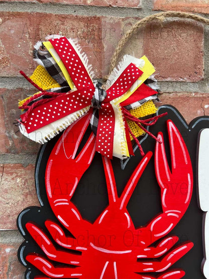 Boil Dat Crawfish Front Door Sign| Crawfish Boil | Crawfish Door Hanger | Boil door hanger | Louisiana Door Hanger | crawfish Door sign