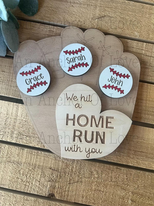Dads home runs GLOVE- Father's day Gift-Gifts for Dad-Father's Day Sign-Fathers day gifts baseball Gift-Dads homerun-baseball dad