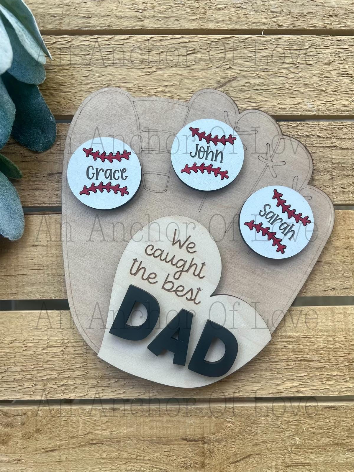 We caught the best Dad GLOVE- Father's day Gift-Gifts for Dad-Father's Day Sign-Fathers day gifts baseball Gift-Dads homerun-baseball dad
