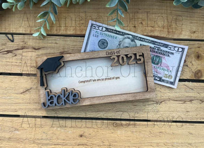 Custom Class of 2025 Graduation Money Holder, Graduation Cash Holder for Seniors, Personalized Graduation Money Holder Gift FAST shipping!!!