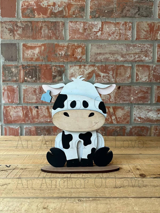 Dairy Cow Interchangeable base for hats and bows // Viral Shelf Sitter