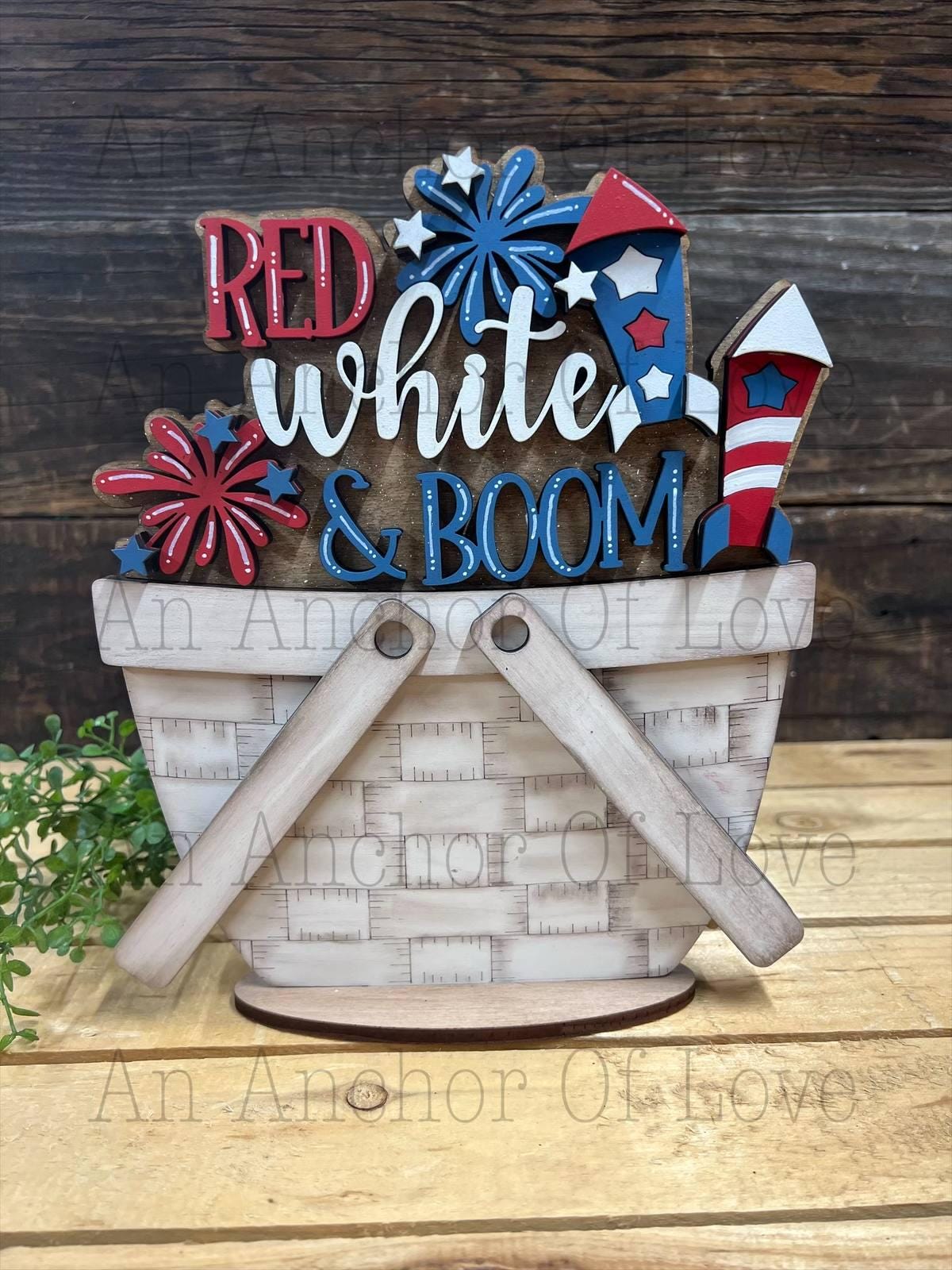 Fourth Of July Basket - interchangeable Basket mini Insert- Basket interchangeable