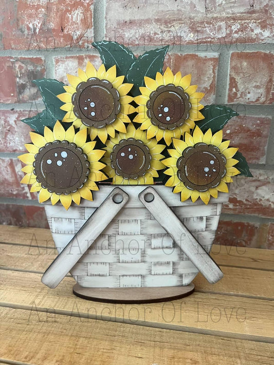 Sunflower Basket - interchangeable Basket- Basket interchangeable