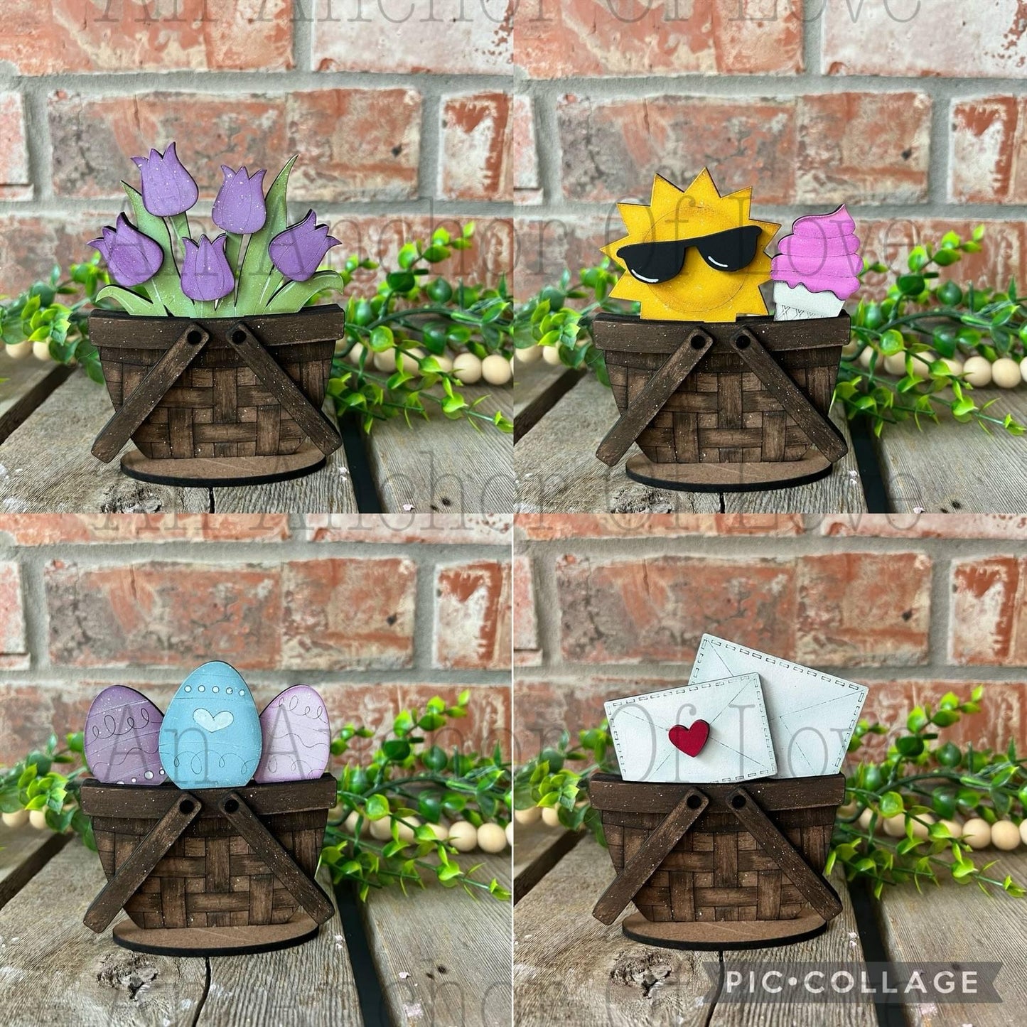 Mini basket interchangeable full bundle, interchangeable Basket- Basket interchangeable gift.