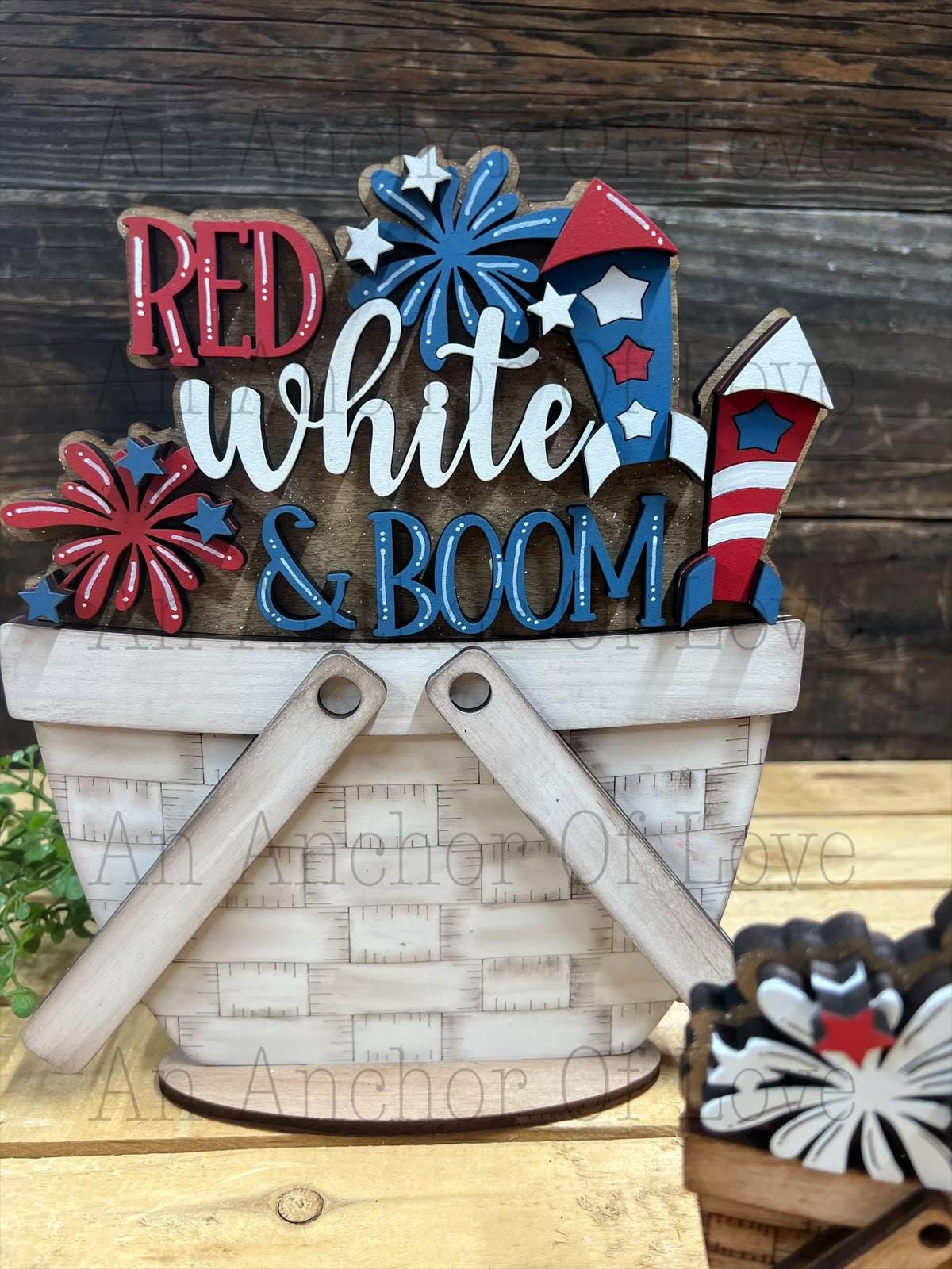 Fourth Of July Basket - interchangeable Basket mini Insert- Basket interchangeable