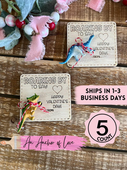 Kid's Dinosaur Valentines for Classroom - Kid's Valentines Cards - Valentine Toys for Classroom - Dinosaurs valentine