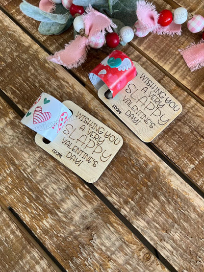 Kid's Valentines slap bracelet with card for Classroom - Kid's Valentines Cards - Valentine Toys for Classroom - bracelet valentine